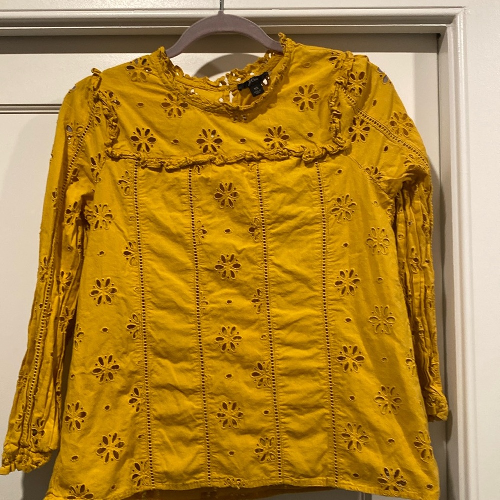 JCrew Eyelet Blouse